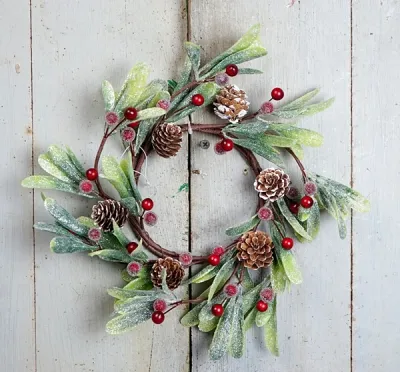 4&quot; Merry Mistletoe Candle Ring