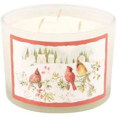 Winter Cardinals Candle