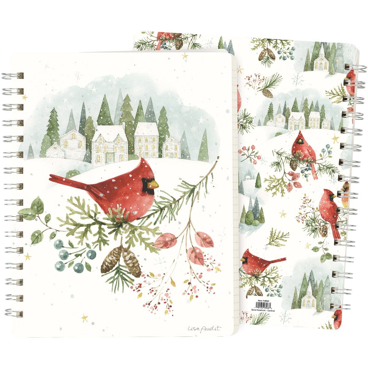Winter Cardinals Spiral Notebook