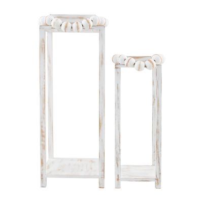 White Bead Handle Lanterns