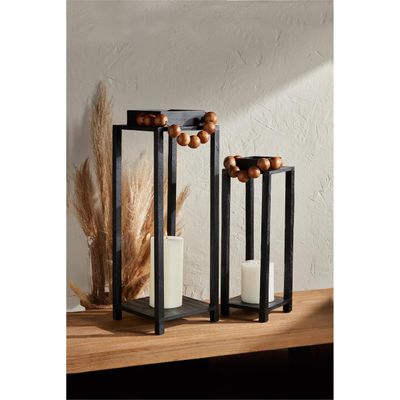 Black Bead Handle Lanterns