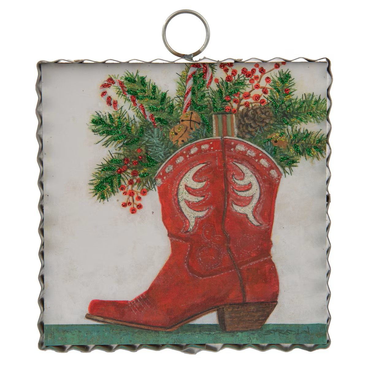 Christmas Cowboy Boot Mini Gallery