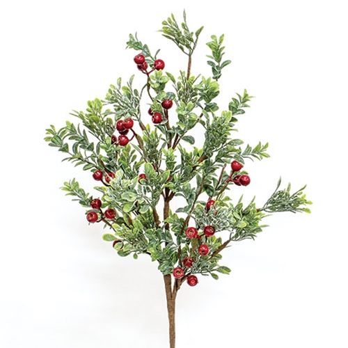 28&quot; Frosted Boxwood &amp; Gooseberry Spray
