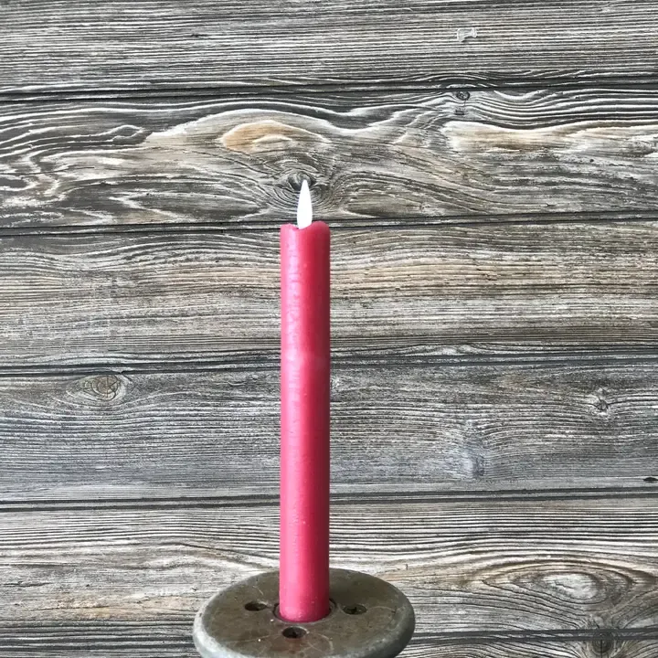 7&quot; Red Moving Flame Taper 2PK
