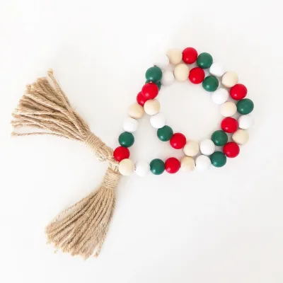 Wood Bead Garland-Christmas