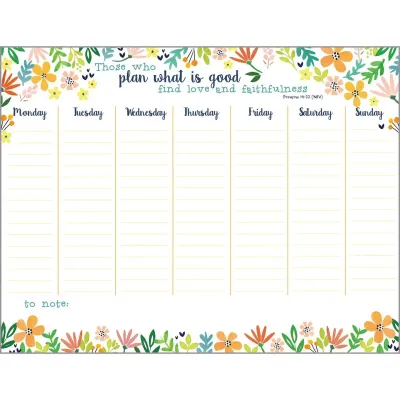 Floral Weekly Planner Pads