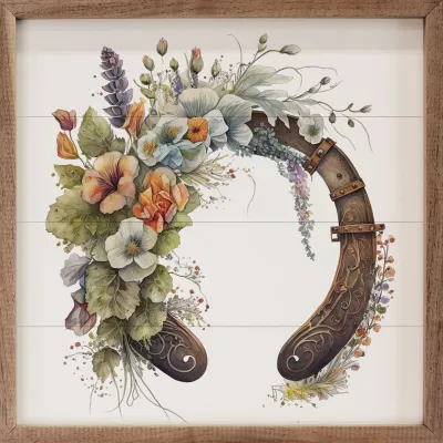 Horseshoe With Flowers