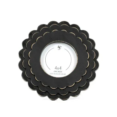 Round Scalloped Photo Frames 4x4