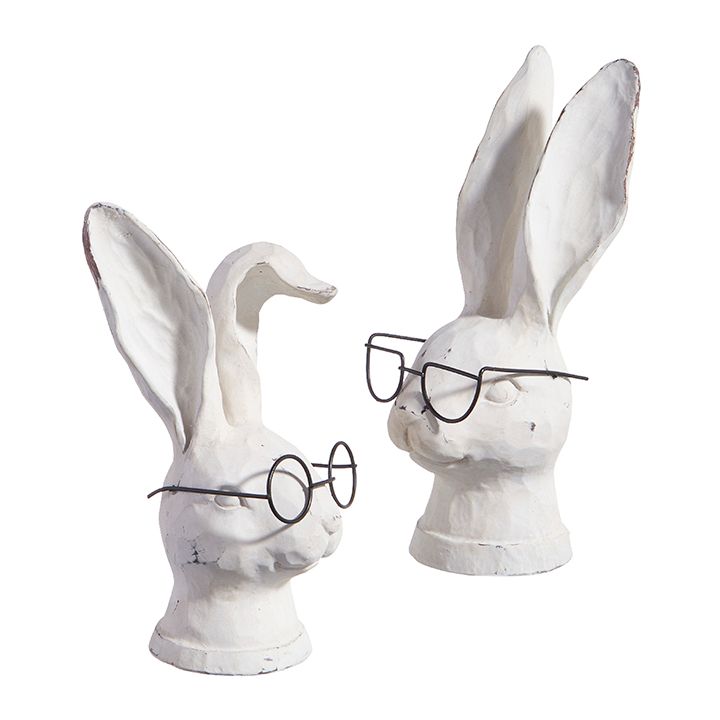 8&quot; Rabbit With Glasses Busts
