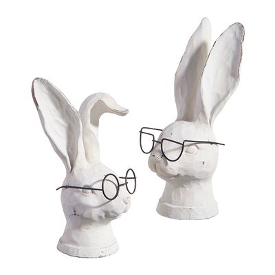 8&quot; Rabbit With Glasses Busts