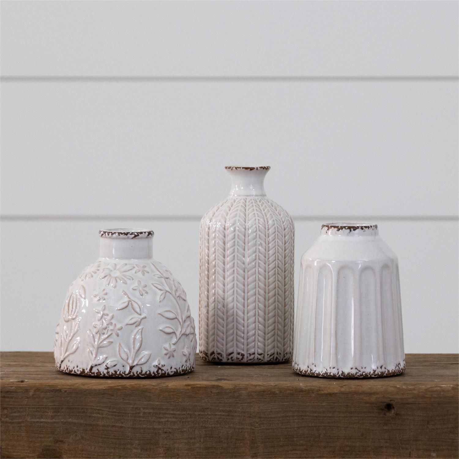 Textured Pattern Vases