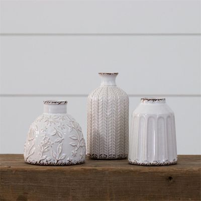 Textured Pattern Vases