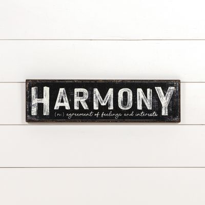 Harmony Metal Sign