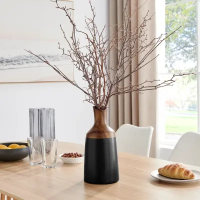 Milo Black and Walnut Vases