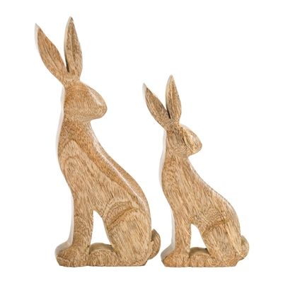 Set of 2 Backward Looking Bunnies