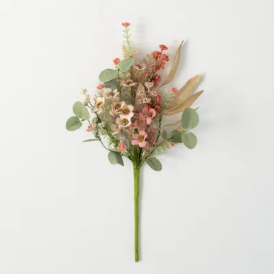 18&quot; Rust Flower Eucalyptus Pick