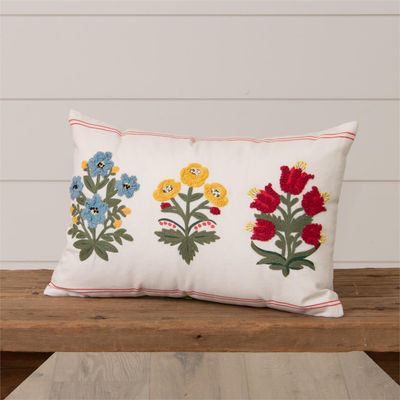 Floral Block Pillow