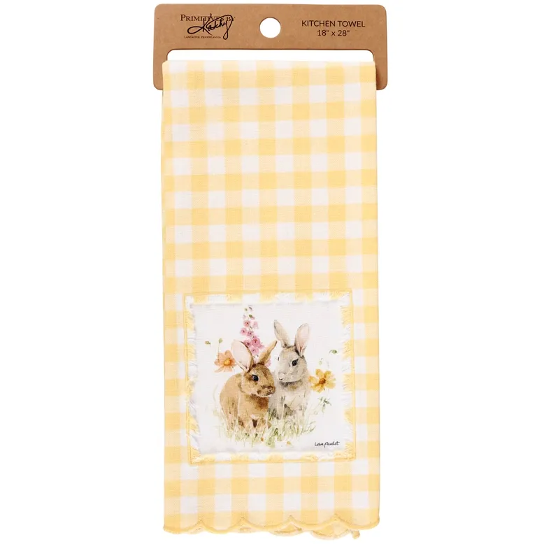 Flower Bunnies Tea Towels
