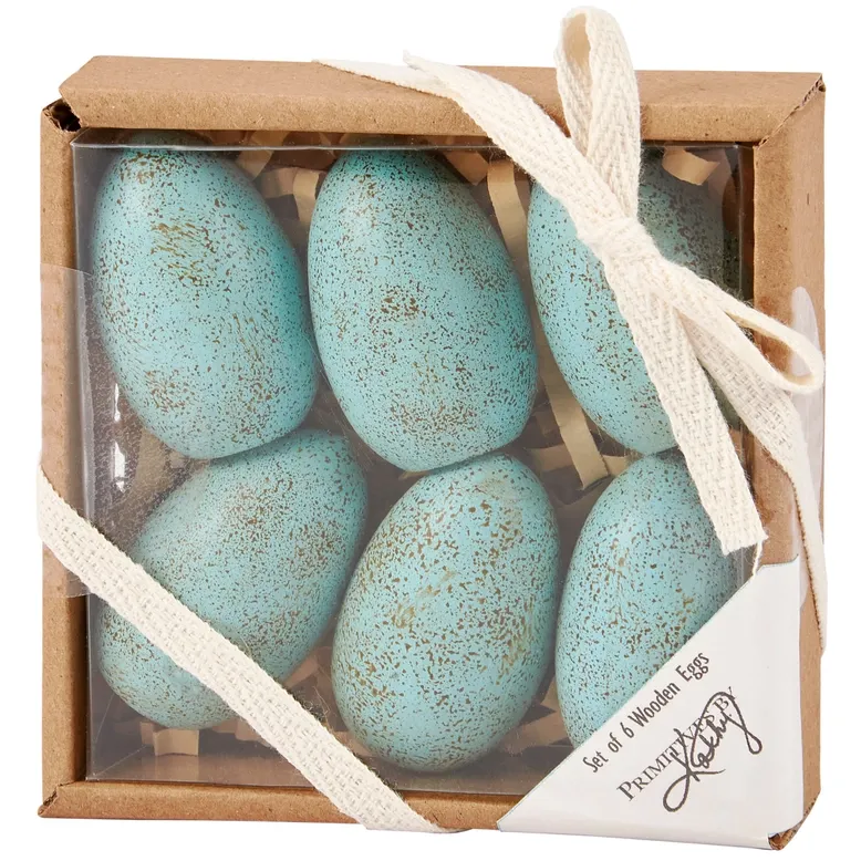 Robin Blue Wooden Eggs