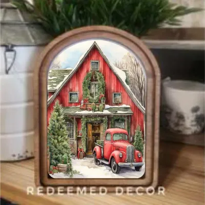 Red Christmas Barn