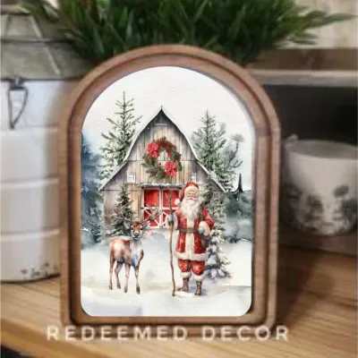 Santa with Reindeer