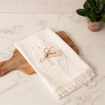 Raggedy Flowers Tea Towel
