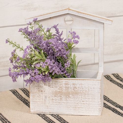 White Wood Window Planter Box