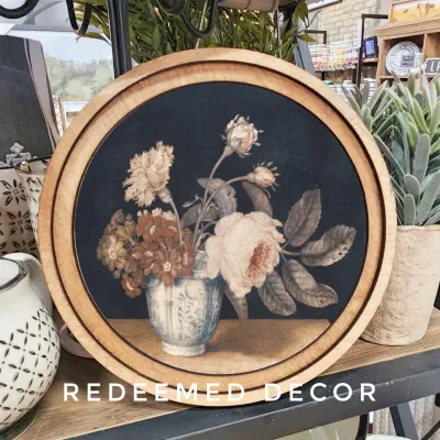 Vintage Flowers Round
