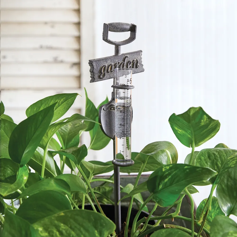 Garden Shovel Rain Gauge Pick