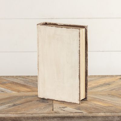 White Vintage Book Box