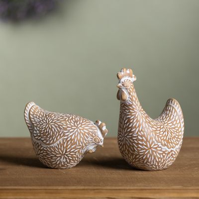 Wood Look Chickens