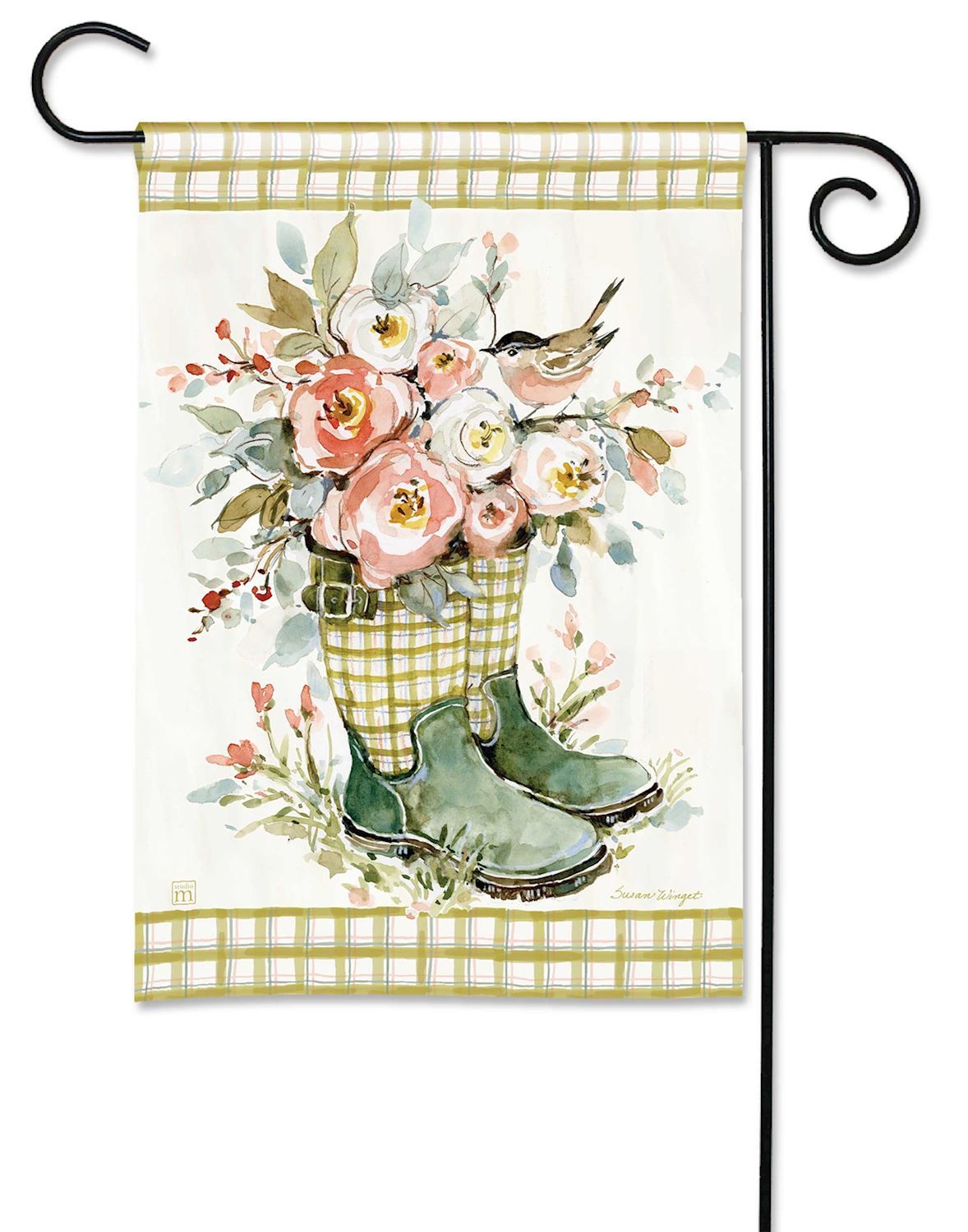 Bloomed Boots Garden Flag