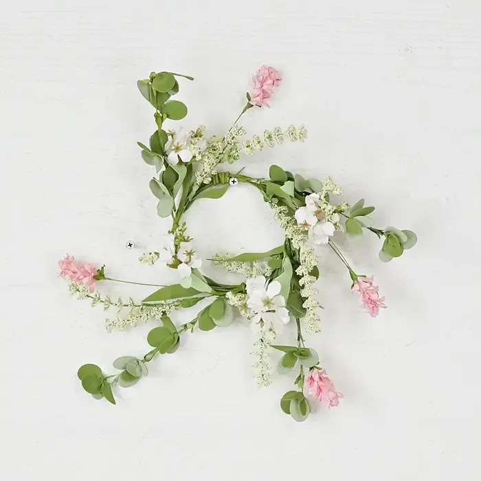 3.5&quot; Pink Mountain Flowers Candle Ring