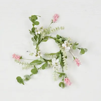 3.5&quot; Pink Mountain Flowers Candle Ring