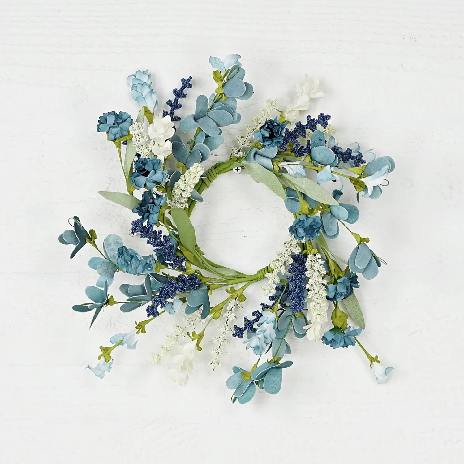 3.5&quot; Country Blue Mix Candle Ring