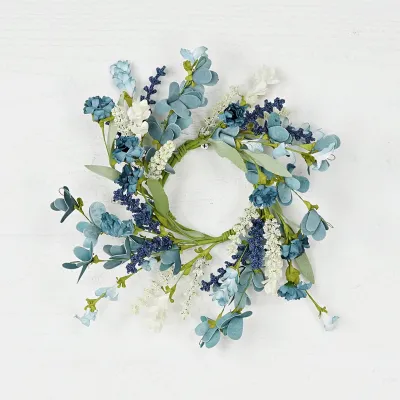 3.5&quot; Country Blue Mix Candle Ring
