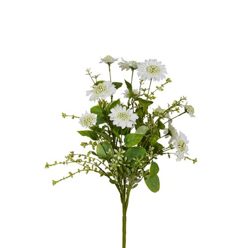 22&quot; White Scabiosa Bush