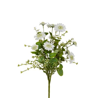22&quot; White Scabiosa Bush
