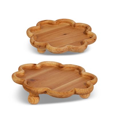 Scalloped Wood Risers