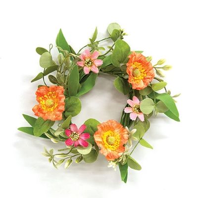 3.5&quot; Peach Poppy Candle Ring