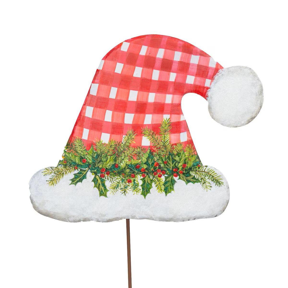 Gingham Santa Hat
