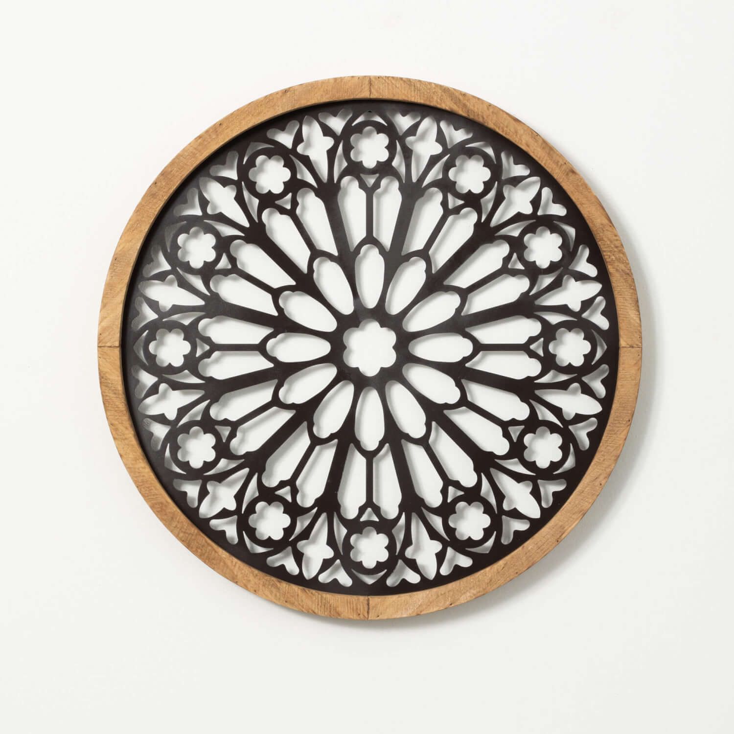 Black Metal and Wood Wall Art
