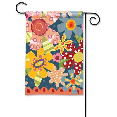 Summer Flower Collage Garden Flag