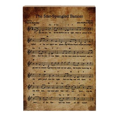 Star Spangled Banner Block Sign