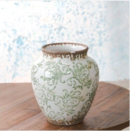 Green Heirloom Plum Vase