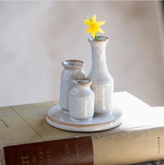 Artisan Vase Trio on Base