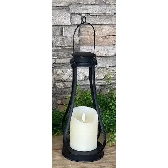 Black Distressed Open Globe Lanterns