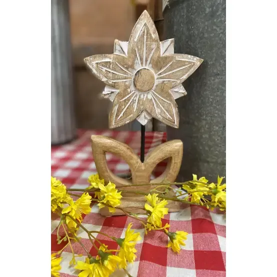 Whitewashed Wood Flowers