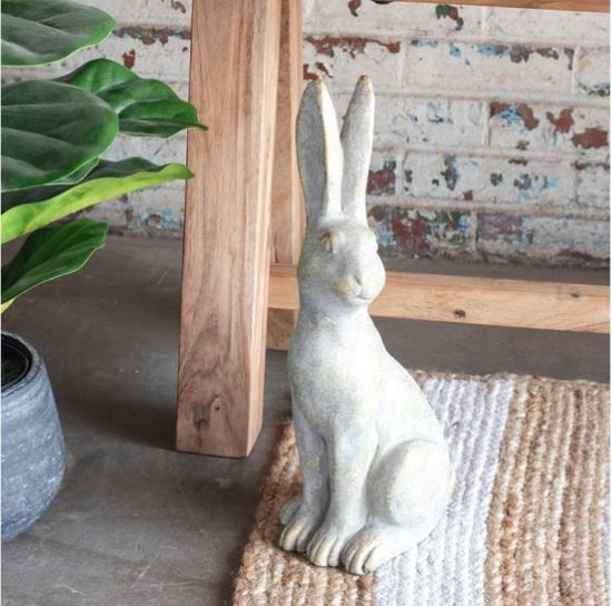 Weathered Cement Rabbits