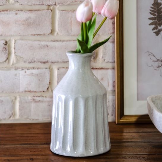 White Stripe Vase